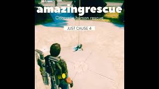 Concrete human rescue #shorts #JUSTCAUSE4 #Amazing #DarksidePrincess