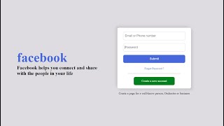 how to create facebook login page in html and css | Facebook | Dynamic Coding With Amit