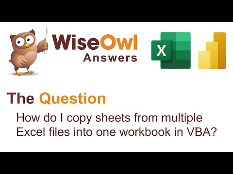 Wise Owl Answers - How Do I Copy Sheets from Multiple Excel Files into One Workbook in VBA?