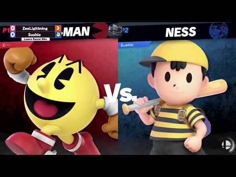 HOMC - ZeoLightning (PAC-MAN) VS Sushio O'Neal (Ness) - SSBU Losers 9ths