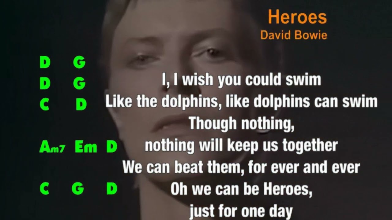 Heroes by David Bowie lyrics and chords
