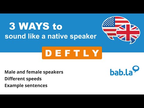 DEFTLY pronunciation | Improve your language with bab.la