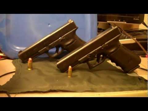 Glock 17 (9mm) vs Glock 21 (.45 ACP) Shooting Review