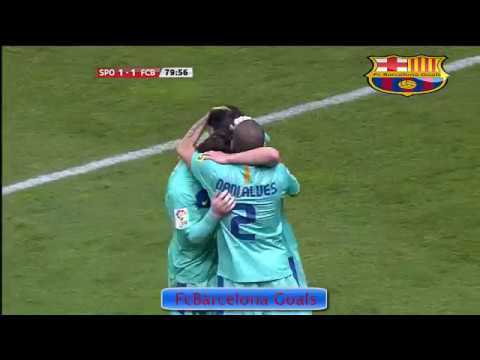 David Villa Goal VS Sporting Gijon [2010-2011] [HD] [Arabic Commentary]