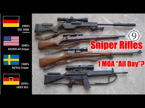 How Accurate are "Vintage" Sniper Rifles? 1MOA All Day Long? (SSG 3000, M41/b, 03A4 Sniper, HK93 SG1
