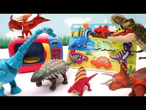 Lost Dinosaurs! Dinosaur Wooden Puzzle In Jurassic Park. T-Rex, Triceratops, Pte #shorts