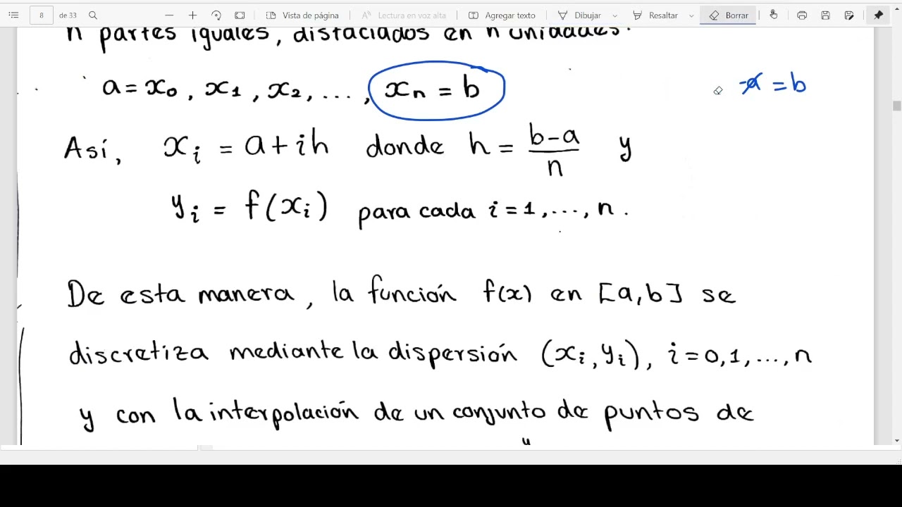 22 Integración numérica. Método de rectángulos en matlab