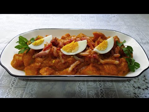 PATATAS CON TOMATE Y HUEVO