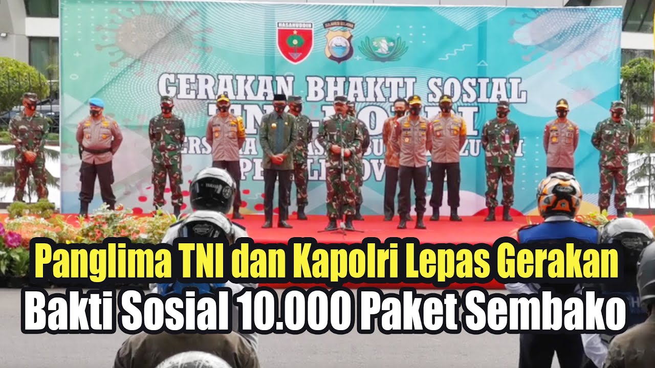 Panglima TNI dan Kapolri Lepas Gerakan Bakti Sosial 10.000 Paket Sembako