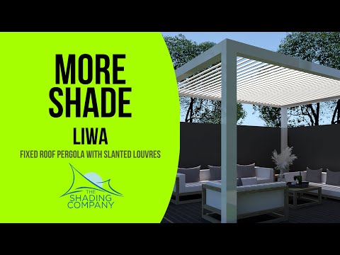 Fixed Roof Pergola with Angled Louvers for More Shade - Made in the UAE