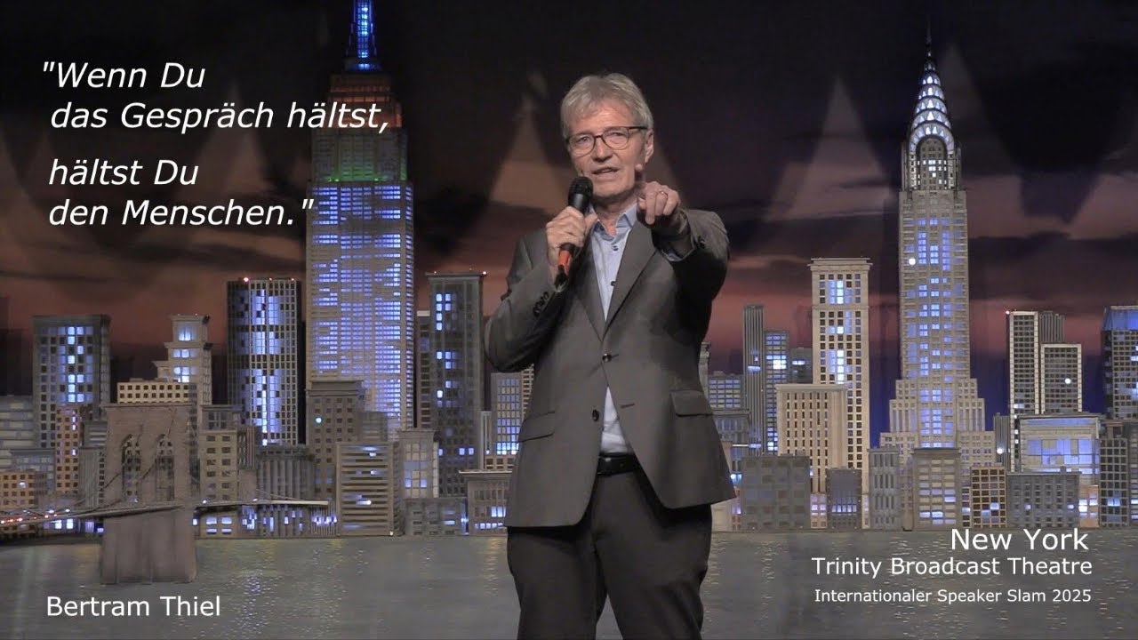Bertram Thiel beim Internationalen Speaker Slam in New York