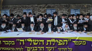 גדולי ישראל בתפילה בציון השל''ה בטבריה | Great Torah Sages in Prayer at the Grave of the Shelah