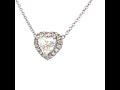 18k White Gold Diamond Heart Necklace