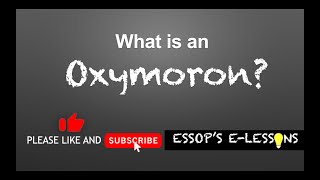 What is an oxymoron? Figures of speech explained by @EssopsElessons