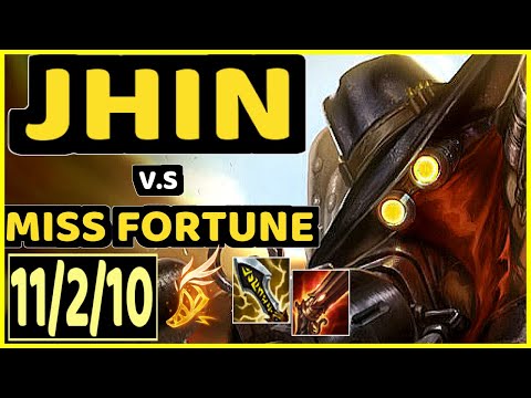 JHIN vs MISS FORTUNE - 11/2/10 KDA BOTTOM ADC GAMEPLAY - KR Ranked GRANDMASTER