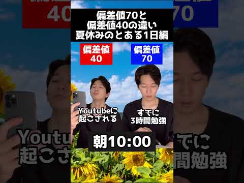 医学科 偏差値40と偏差値70の夏休みの違い