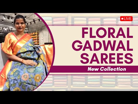 <p style="color: red">Video : </p>Floral Gadwal  Floral Kanchi  Designer Work Sarees  Sashi Mam 2023-09-26
