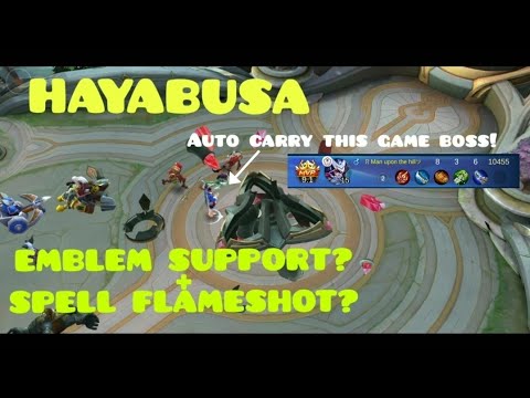 HAYABUSA EMBLEM SUPPORT+SPELL FLAMESHOT? CARRY THIS GAME! FULL GAMEPLAY SOLO RANKED