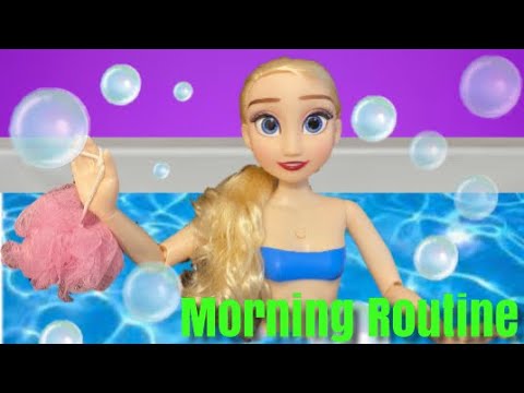 Elsa’s Morning Routine Big Elsa doll Bath ???? Routine, Breakfast ???? Lunch Disney Princess