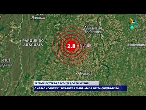Tremor de terra é registrado em Gurupi