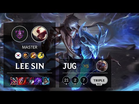 Lee Sin Jungle vs Poppy - KR Master Patch 11.14