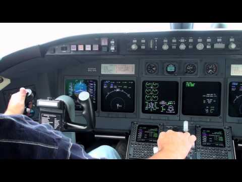 Pilot View Challenger 604 Take Off
