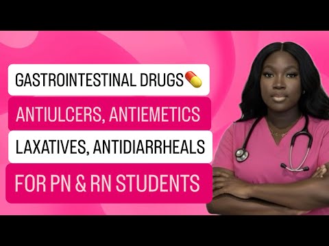 PHARMACOLOGY GI DRUGS | ANTIULCERS ANTIEMETICS LAXATIVES AND ANTIDIARRHEALS SIMPLIFIED FOR PN & RN 