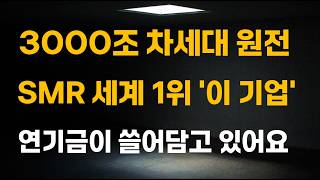 [주식] 3000조 차세대 원전 SMR 세계 1위 '이 기업' 연기금이 쓸어담고 있어요[3월주식전망, 테라파워, SMR관련주, 뉴스케일파워, 원전대장주, 한전기술, 두산에너빌리티]