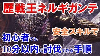 【MHW】歴戦王ネルギガンテ　09’16”41　初心者でも10分以内に討伐できる手順と装備