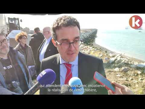 Chatière de Port 2000 : pose de la première pierre