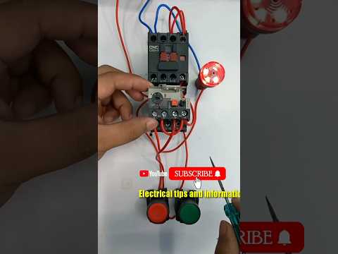 overload relay (OLR) testing in manual hand auto mode connection #electricity electrical