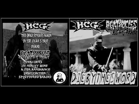 HCG / AGATHOCLES  - Split Die By Sword ‎(CDr, Album, Ltd) (Mincecore Olivia Records 2022)