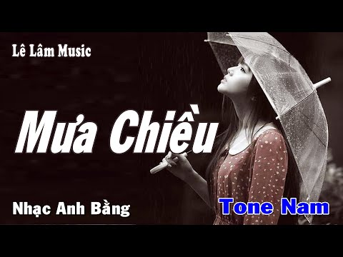 Karaoke - Mưa Chiều Tone Nam | Lê Lâm Music