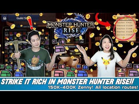 MINING Upsurge ZENNY FARM in EVERY LOCATION in Monster Hunter Rise! MH Rise Guide to Get Zenny FAST!