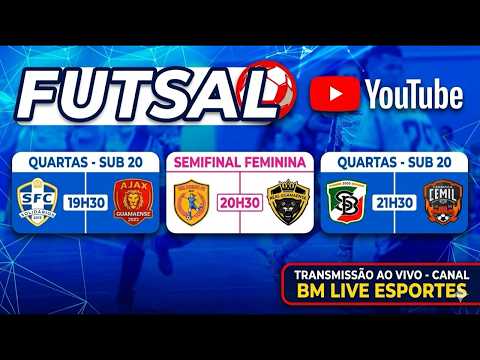 🔴 AO VIVO - SOLIDÁRIOS X AJAX / GALÁTICAS X R.GUAMAENSE/ SEM BRONCA X CEMIL MUNICIPAL DE FUTSAL 2026