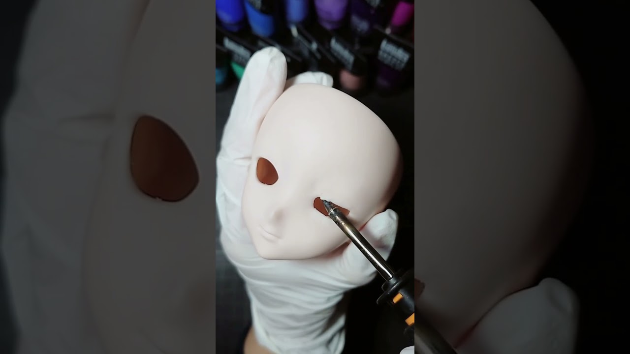 いちごぷーどる🐩 #customdoll #dollmakeup #doll #bjdfaceup #カスタムドール