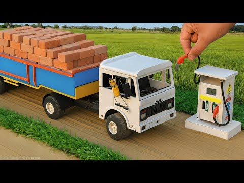 DIY Mini Truck Builds Strong Cement Bridge | Creative Engineering Construction Project