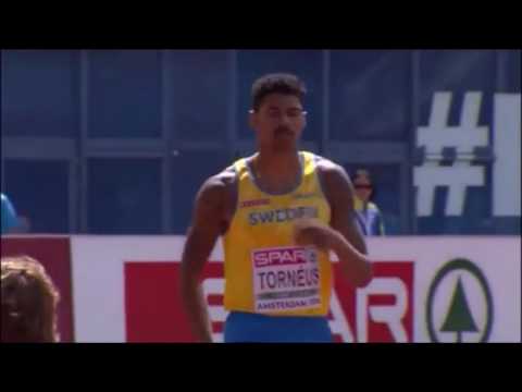 Michel Torneus 8,19 (2,5) i längdkvalet på EM i Amsterdam 6 juli 2016