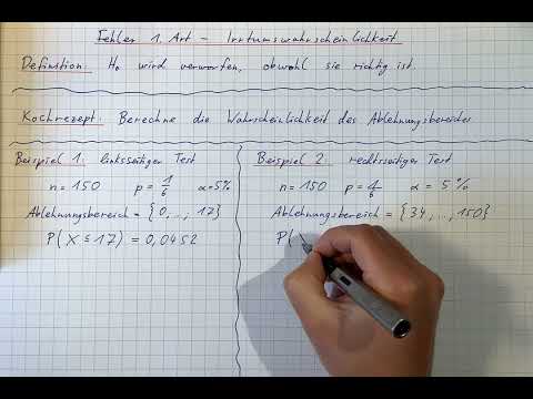 Fehler 1. Art - Erklärung, Kochrezept und Beispiele