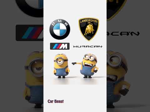 Lamborghini Huracán vs BMW M minions style #car #bmw #lamborghini
