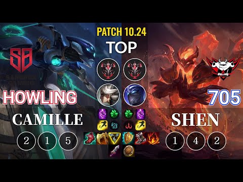 SB Howling Camille vs JDG 705 Shen Top - KR Patch 10.24