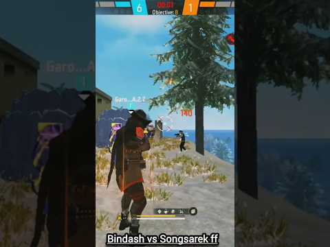 IMPOSSIBLE 🍷🗿 #freefire #garenafreefire #row7_mahin Bindash Gamer vs Songsarek ff #freefireshorts