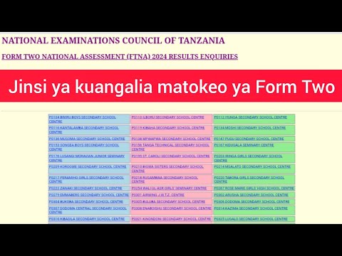 NECTA Matokeo ya kidato cha pili 2025/2026 (Form Two Results) matokeo ya Form Two 2025/2026