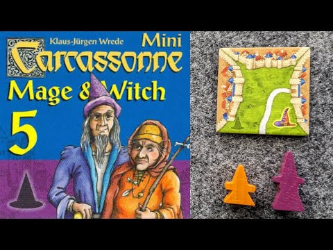 WHAT'S NEW Carcassonne Mage & Witch Mini-Expansion, plus PLAYTHROUGH and RANKING