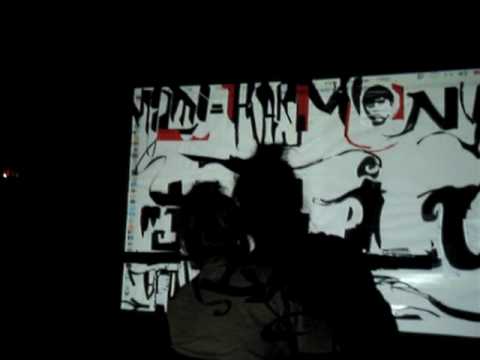 La Mano Fria Multimedia Live Art with Mihara Part3 at Harmony 2009.Feb