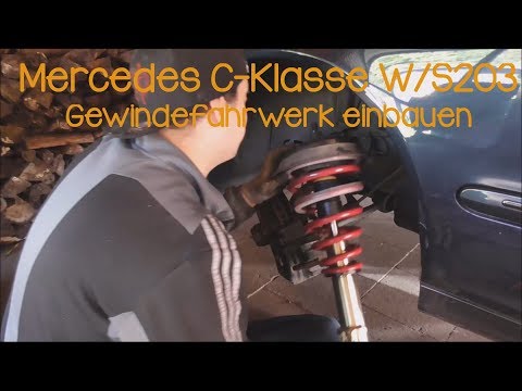 Installing coilover suspension on a Mercedes C-Class S203