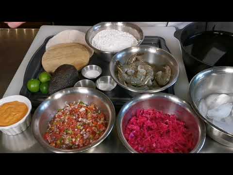 Cómo cocinar y preparar receta de Tacos de Camaron rebozado estilo Ensenada, con salsa de chipotle