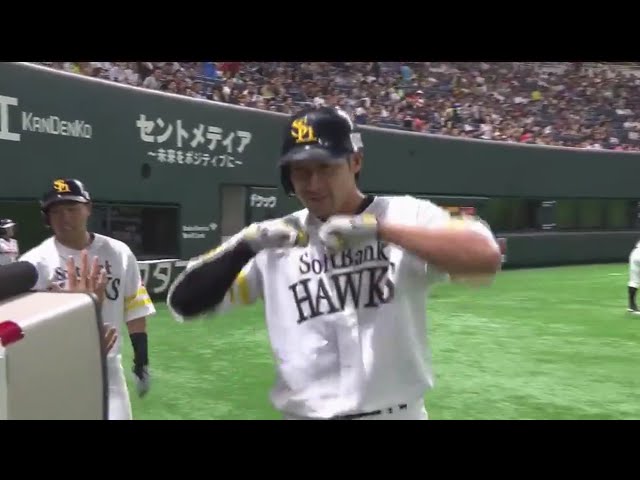【1回裏】打った瞬間確信!! ホークス・柳田の完璧な19号2ラン!! 2017/6/27 H-F