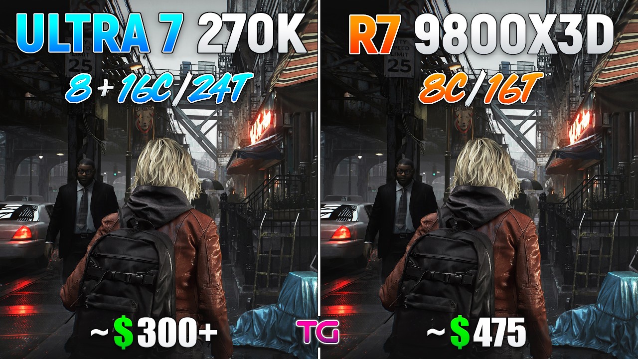 Ultra 7 270K Plus vs Ryzen 7 9800X3D - Test in 10 Games