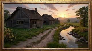 7 Hour Country Wallpaper Background | Antique Painting TV Art Screensaver | Gold Frame Aesthetic